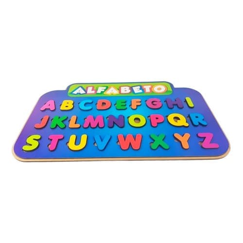 Brinquedo Educativo Painel Alfabeto Letra Madeira Pedagógico