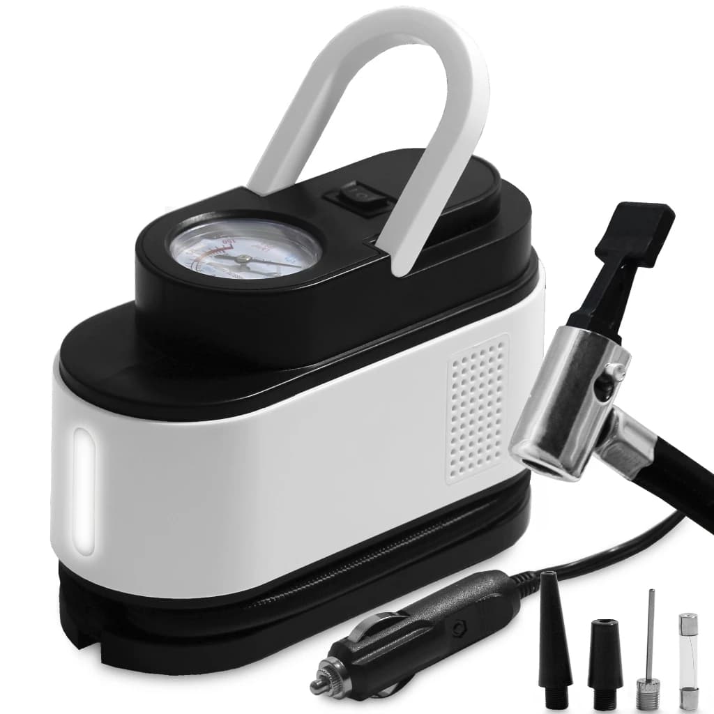 Compressor de Ar Portátil para Carro com Calibrador Bomba de encher Pneu Bola Elétrica 12V