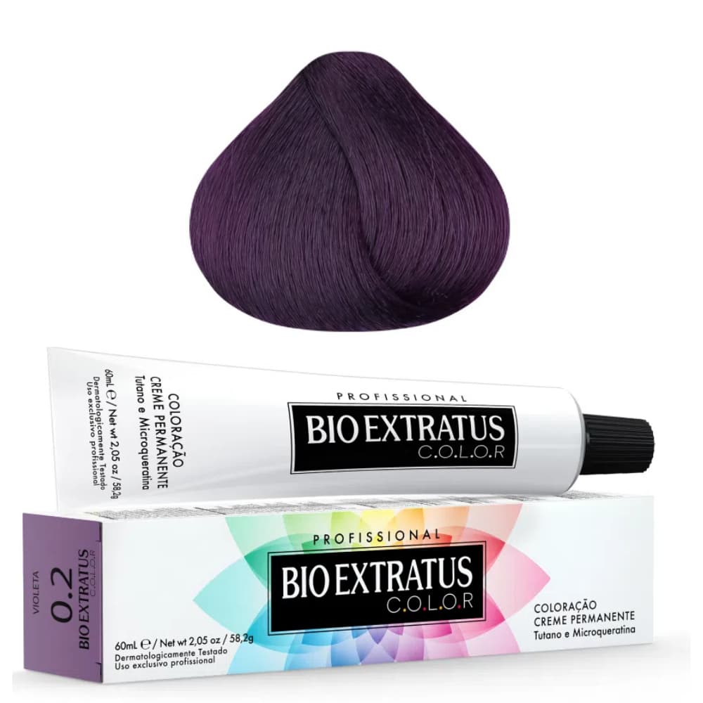 Tintura Coloração Profissiona Bio Extratus 0.2 Violeta Corretor - Intensificador