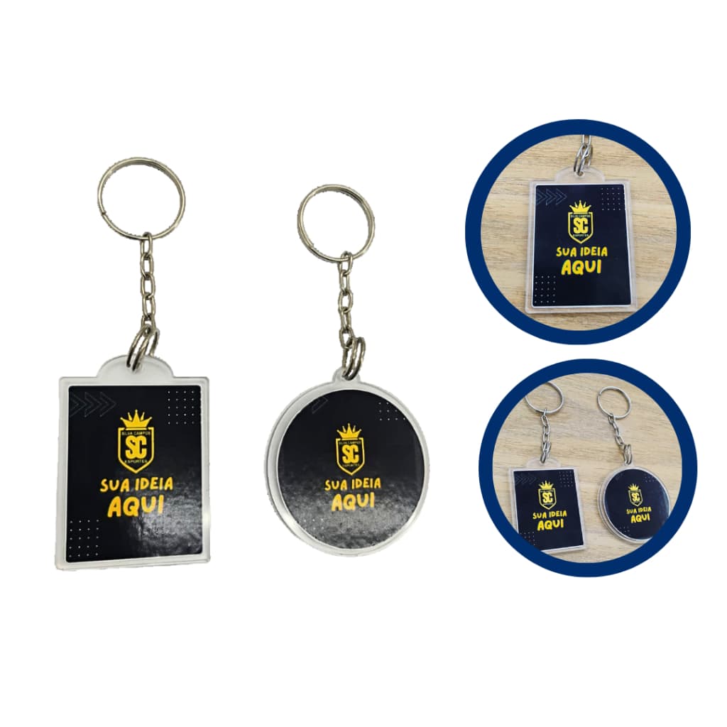 Kit 70,80, 100 Chaveiros em Acrílico Personalizado Lembrancinha Aniversário Resinado ou Somente Adesivado dos 2 Lados