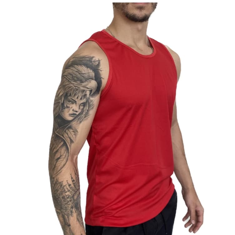 Regata Dry Fit Masculina - Casual - Treino - Academia - Esportes - Exercícios - Corrida