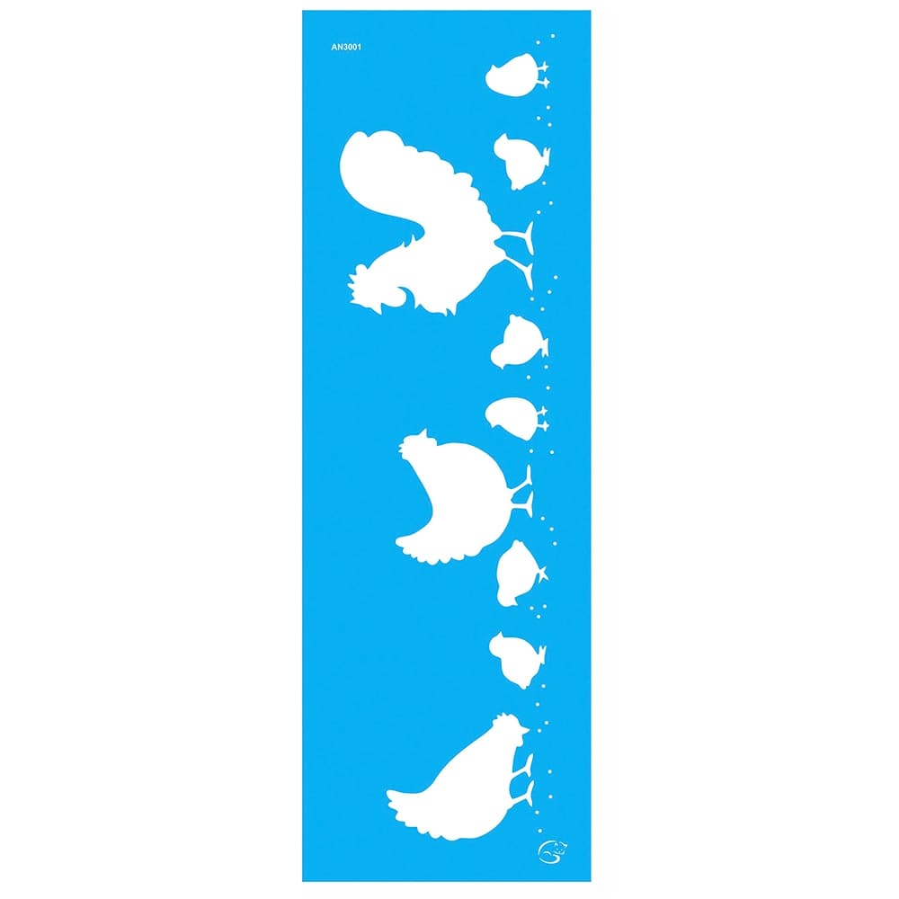 AN3001 - Barrado Galinhas - 10x30 - Stencil Gatas Arteiras