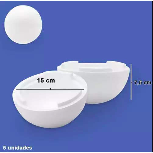 Bola De Isopor (eps) 150mm Pacote C/05 Bolinhas