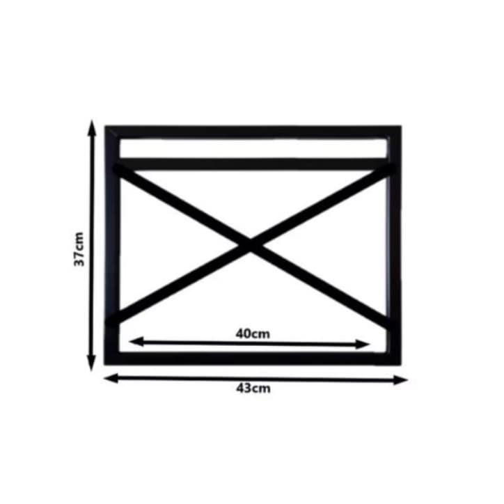 Suporte para prateleira estilo industrial 40cm com 2 unidades