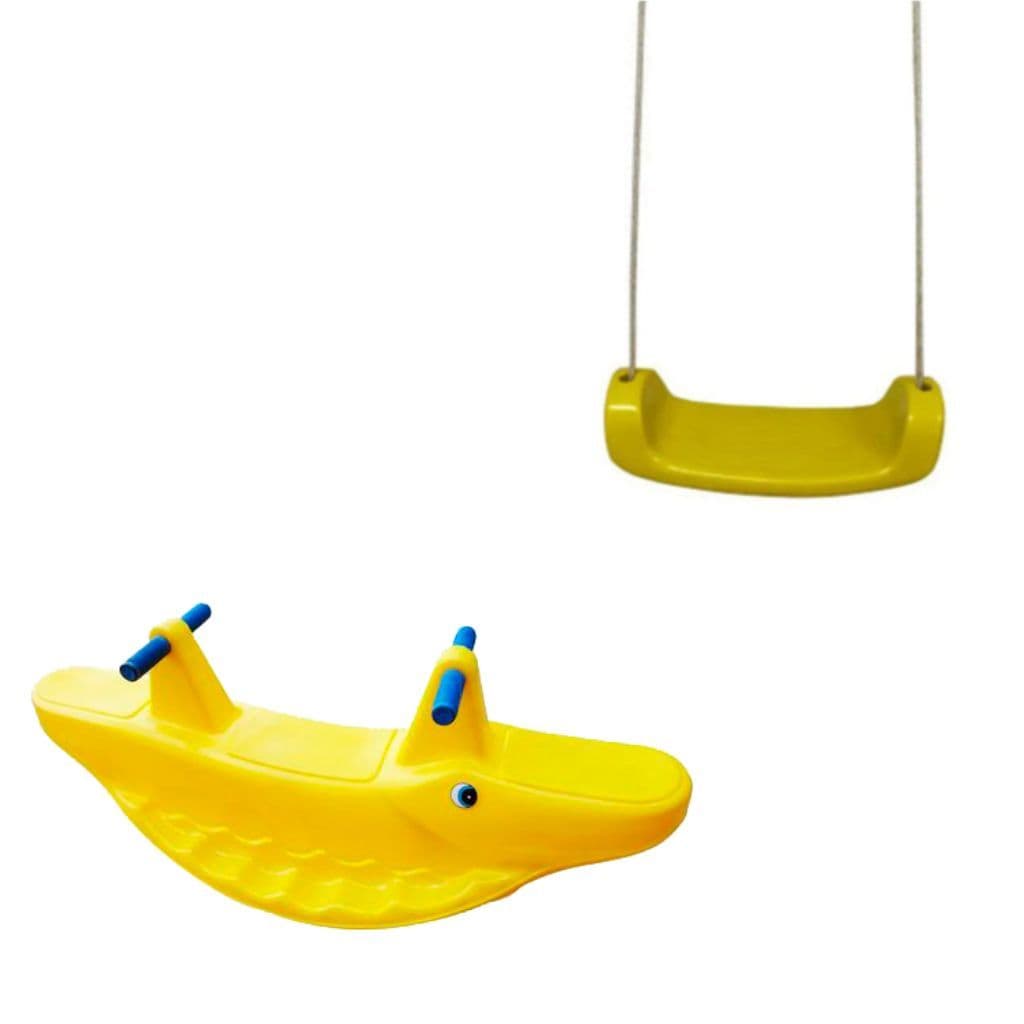 Gangorra Jacaré + Balanço Prancha - Playground para Crianças de Todas as Idades