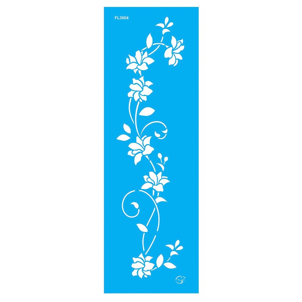 FL3004 - Flor Arabesco - 10x30 - Stencil Gatas Arteiras