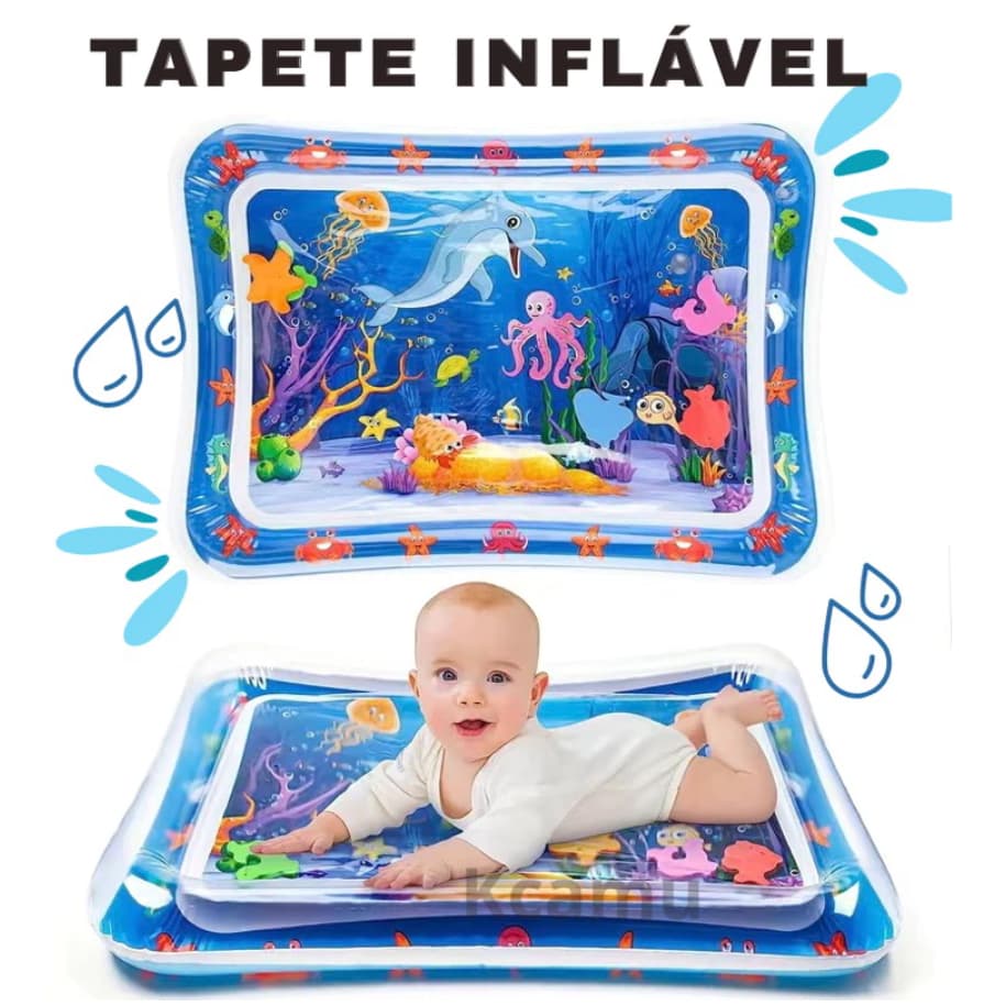 Tapete de Água Inflável Atividades interativo sensorial almofada Infantil brinquedo Bebê