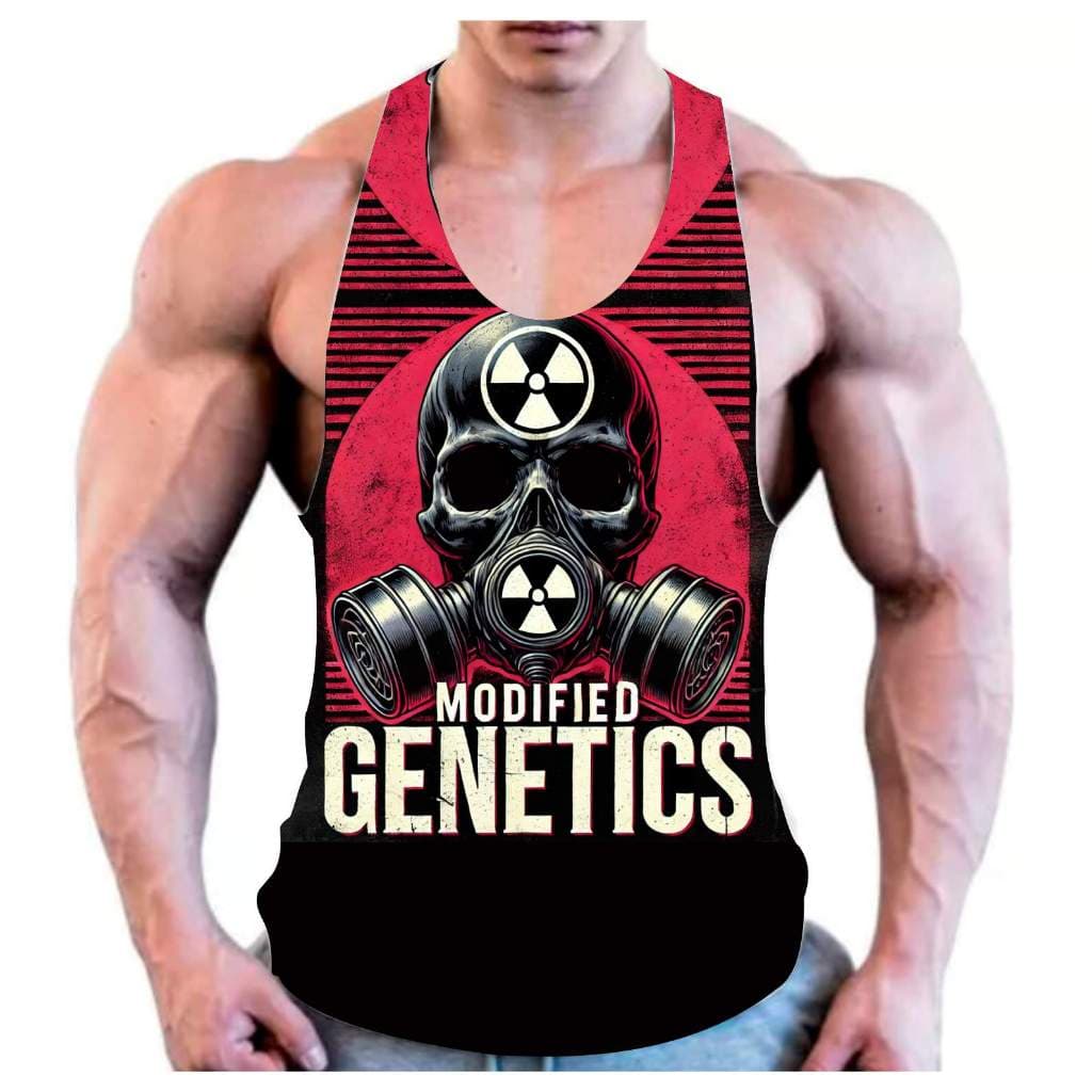 Regata cavada masculina treino academia musculação dryfit skull modifield art1
