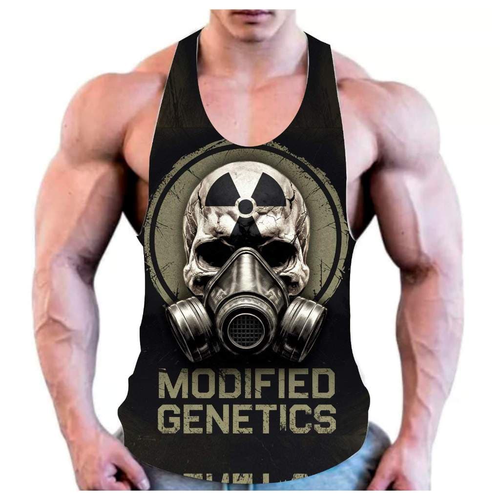 Regata cavada masculina treino academia musculação dryfit skull modifield art2