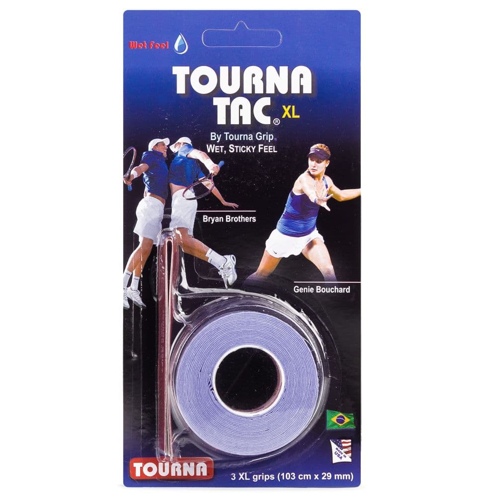 Overgrip Grip Unique Tourna Tac XL Azul Para Raquetes de Tênis, Beach Tennis, Padel - 3 Unidades