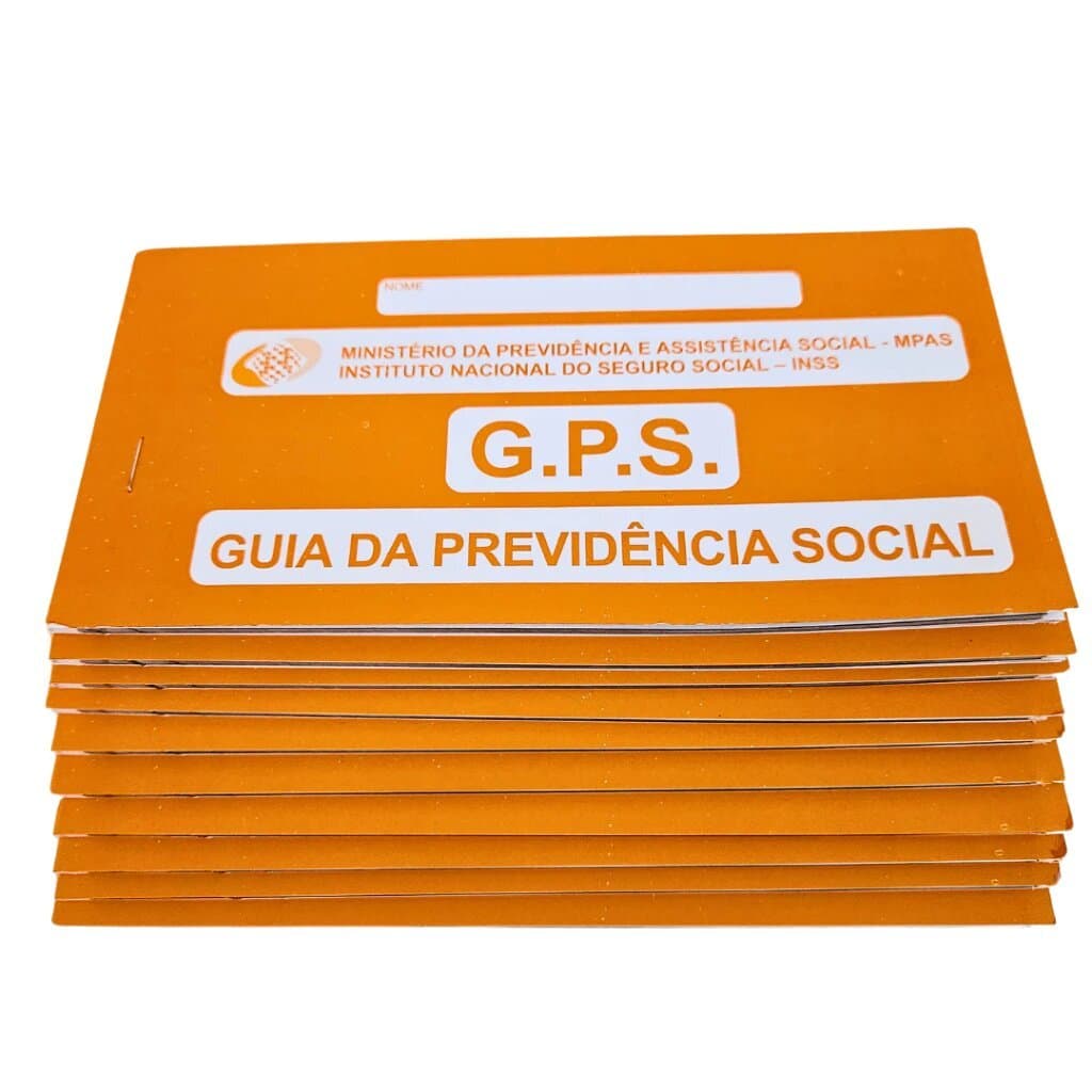 10 x Carne GPS INSS Guia Da Previdência Social 12 Folhas Carbonado
