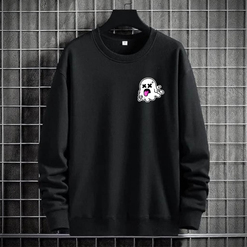 Moletom / Blusão Sem Capuz Unisex  Desenho Fantasma 100% Algodão Envio Imediato