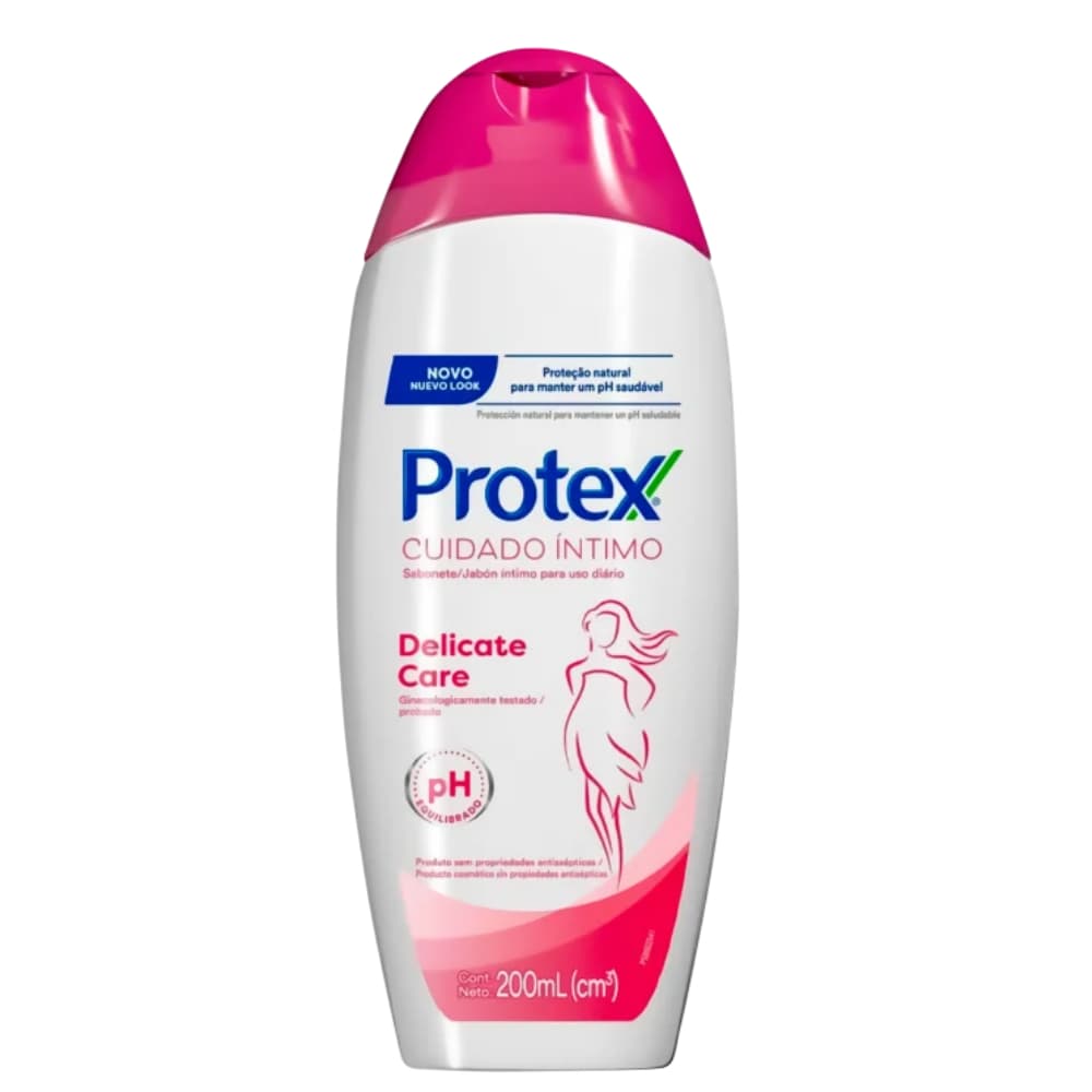 Sabonete Íntimo Protex Delicate Care 200ml | Higiene Feminina | pH Balanceado e Proteção Suave