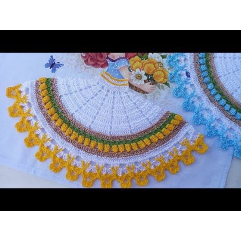 10 Saias para bonecas pintadas. para aplicação em panos de pratos