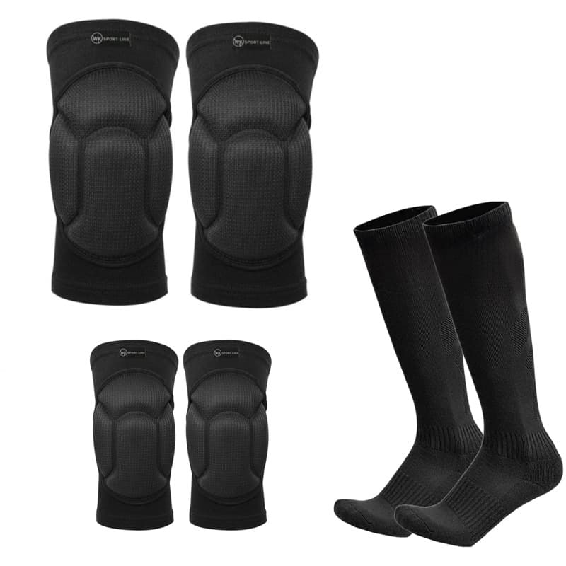 kit Futsal Vôlei Joelheira Master Cotoveleira e meião Completo