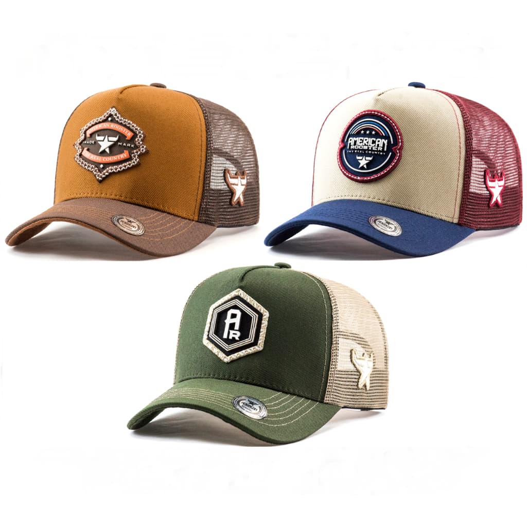 chapeu bone country masculino texas cavalgada american agro kit 3 unidades