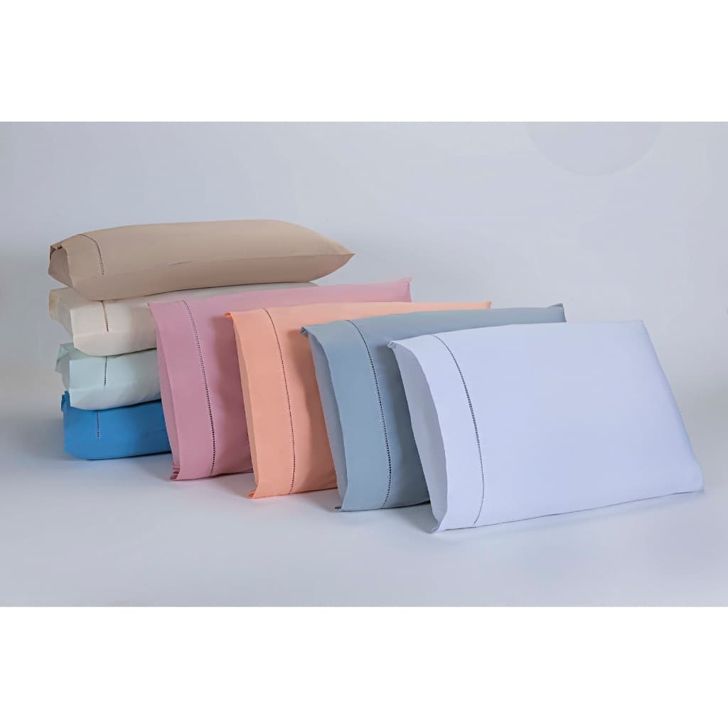 Kit 4 Fronhas 70x50cm Percal 100% Algodão 300 Fios Ponto Palito