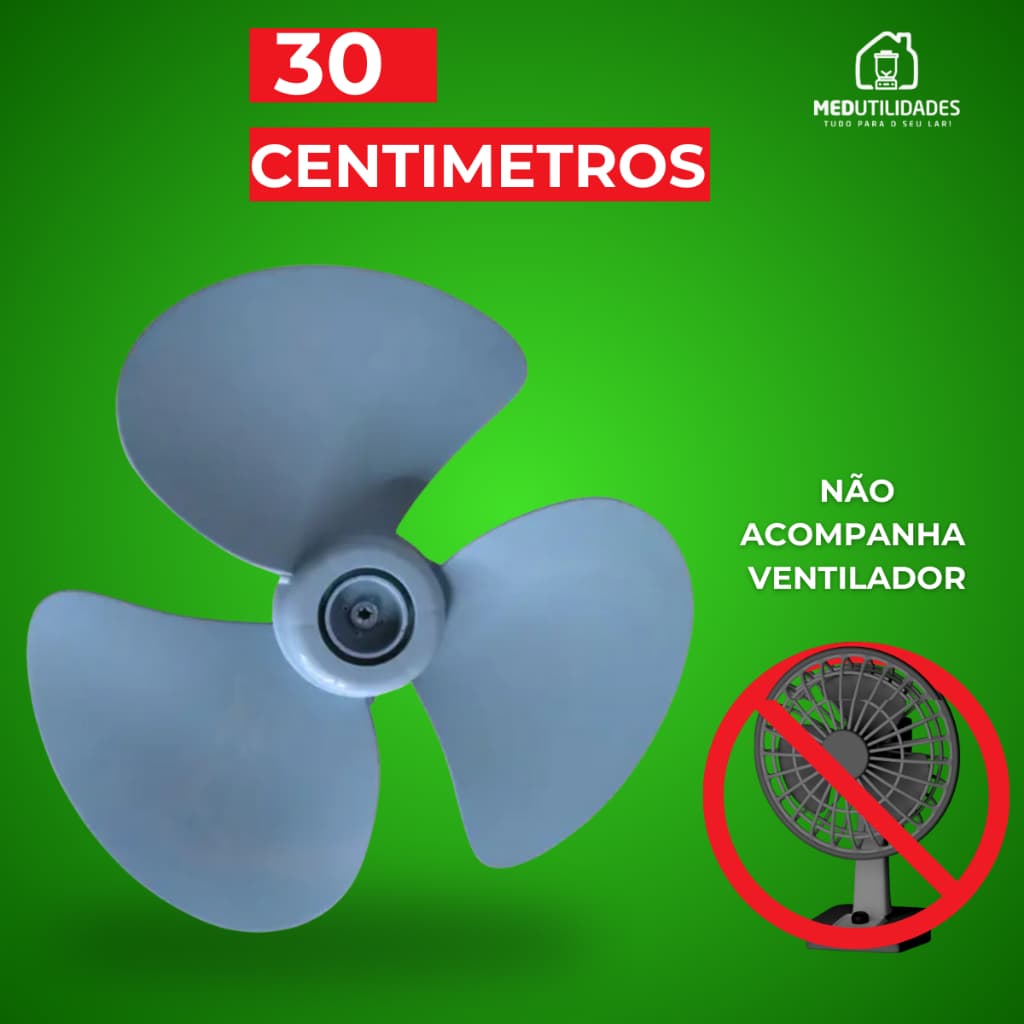 HÉLICE COMPATÍVEL COM A MARCA MALLORY 30 CM 3 PÁS AZUL