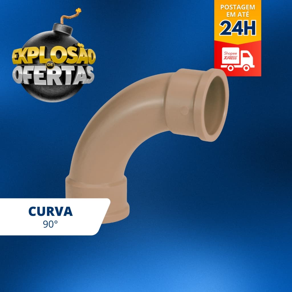 Curva Soldável 90º Graus PVC 20mm ,25mm, 32mm, 40mm e 50mm