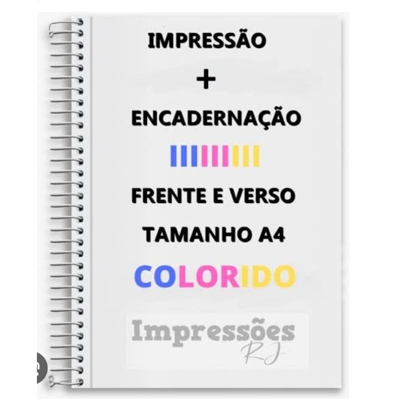 Impressão de Apostilas coloridas frente e verso 200 folhas