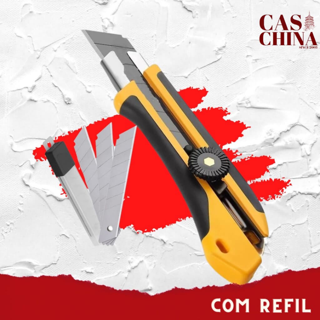 Estilete Profissional De Alta Qualidade Com 4 Lâminas 18mm Envio imediato
