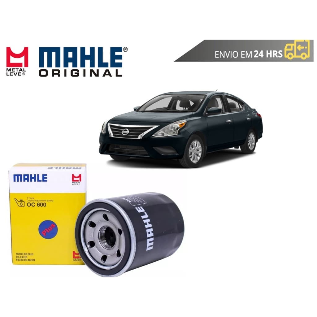 Filtro de Oleo Nissan Versa de 2012 a 2022 Original Mahle Metal leve