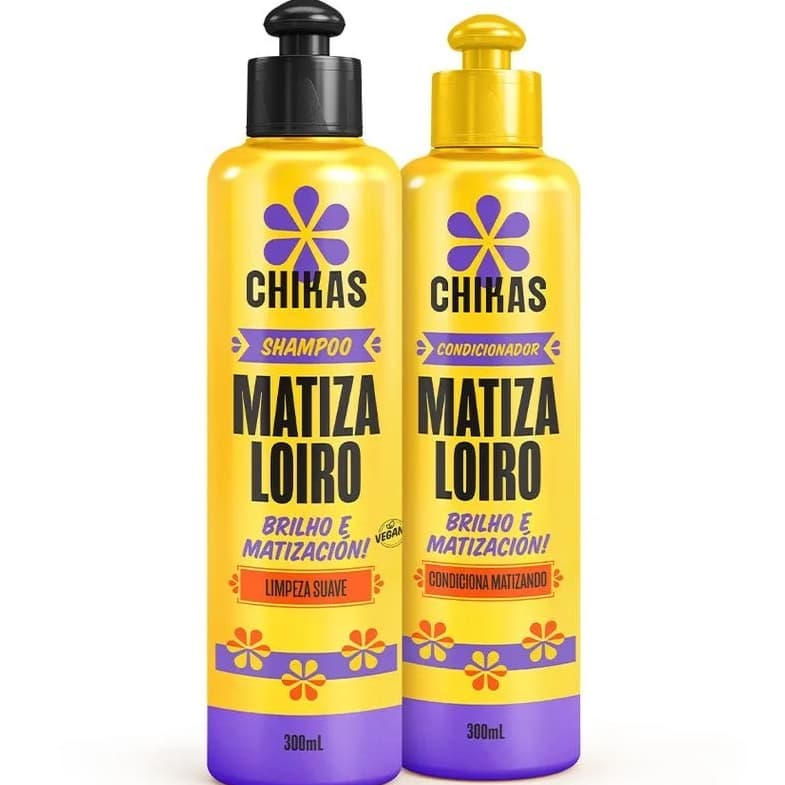 Kit Shampoo + Condicionador 300ml Matiza Loiro Chikas Cosméticos