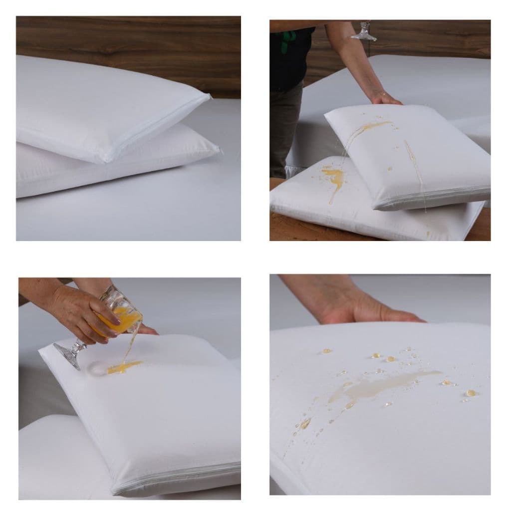 Capa para Travesseiro Protetora Impermeável Branca Algodão com zíper 70x50cm Hipoalergênica