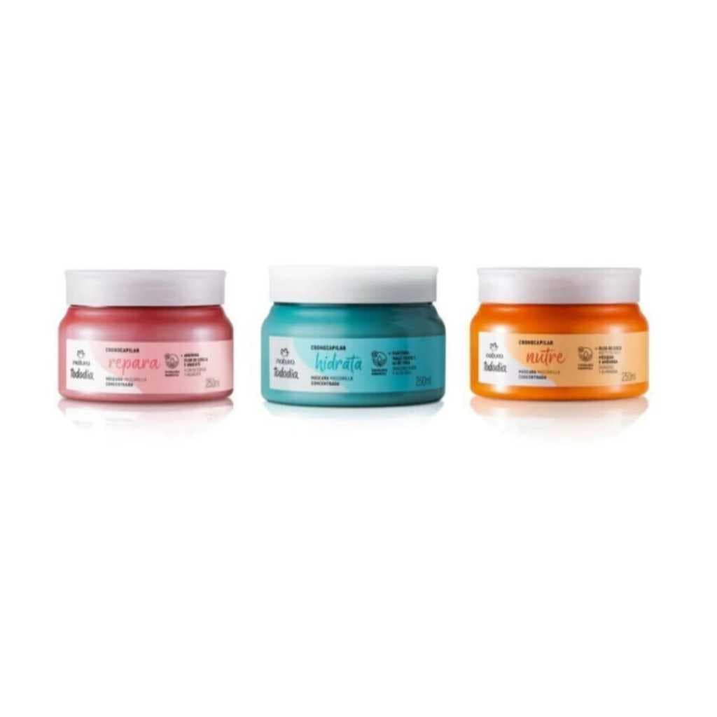 Cronograma capilar Natura Tododia  Repara, Nutre, Hidrata 250 ml cada