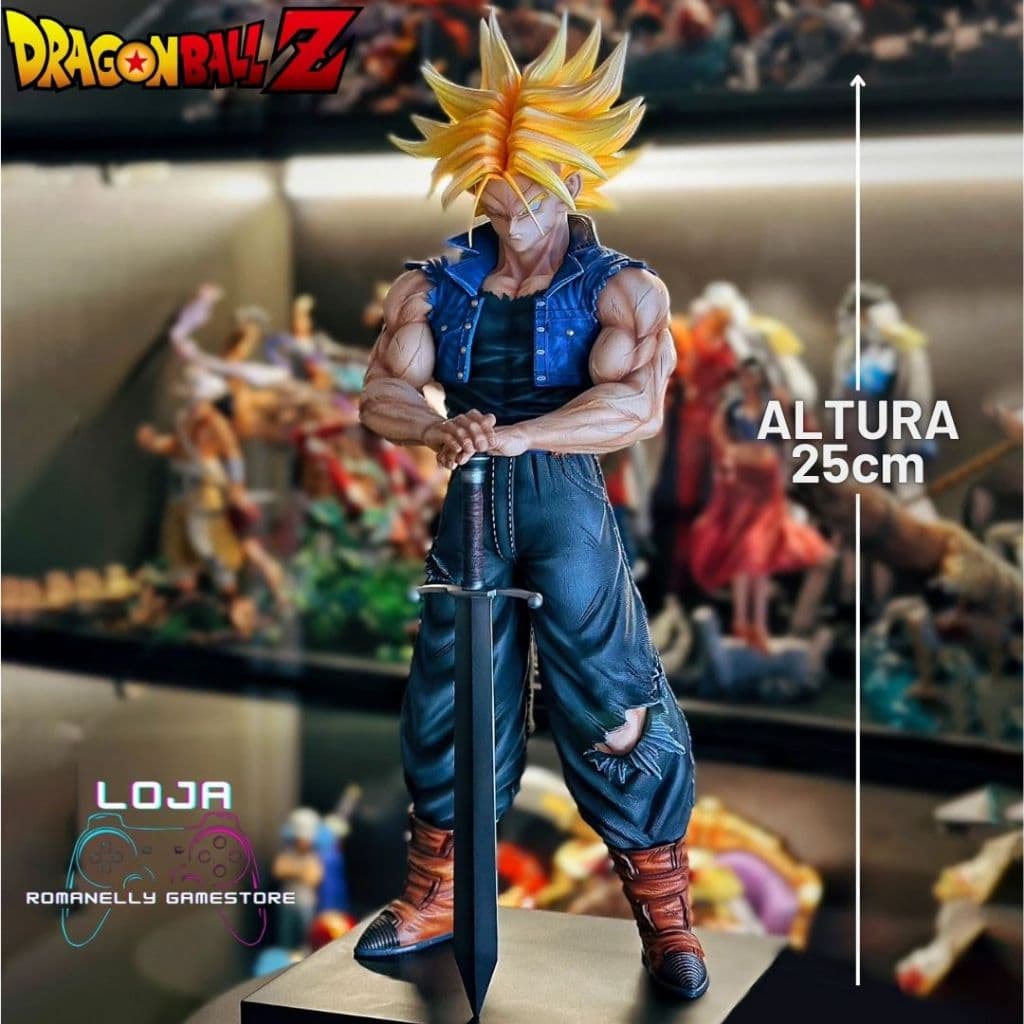 Future Trunks Super Saiyajin 25cm Action Figure Dragonball Z Figura de Ação Dragon ball GT Super Heroes Coleção Geek