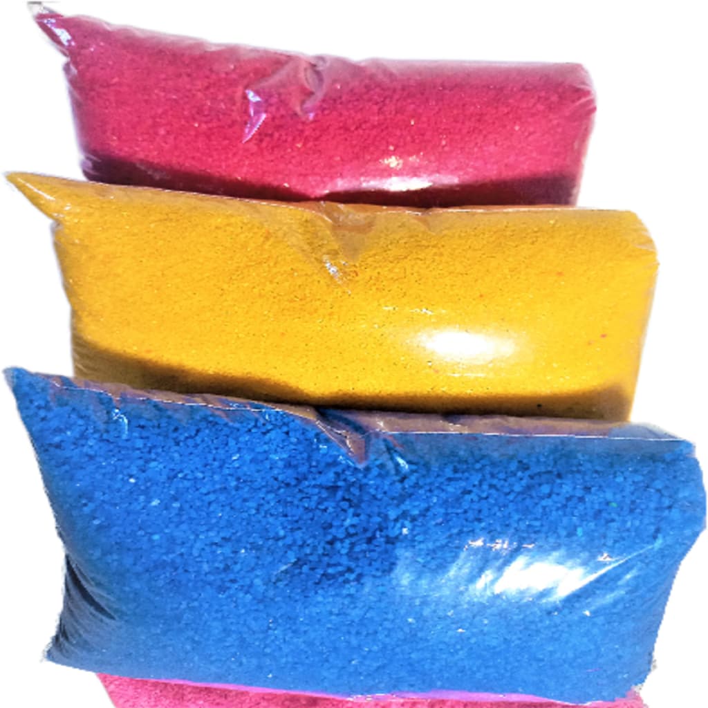 Areia Colorida Vasos Plantas Aquário Decoração 800 G - 3 Pct