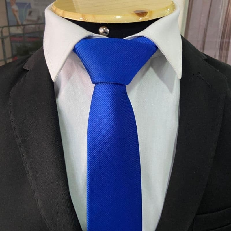 Gravata Premium Azul Royal Semi Slim