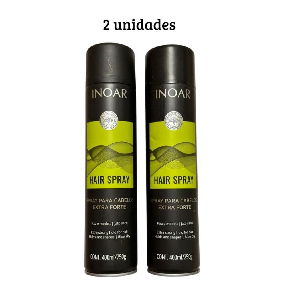 Inoar Hair Spray Extra Forte 400ml/250g kit 2 unidades