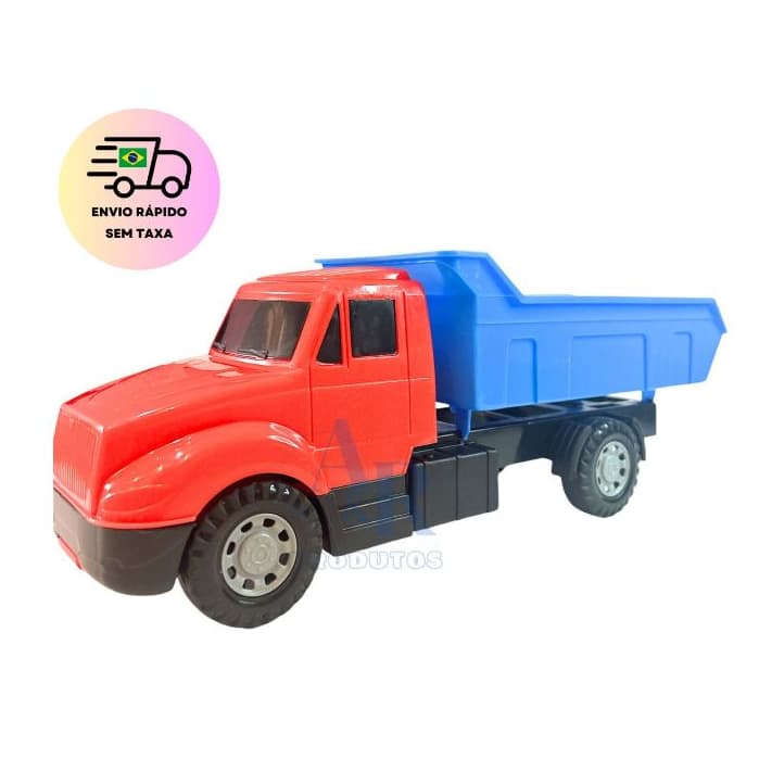 Caminhão Basculante Grande 39cm Brinquedo Menino Parquinho Areia Praia Castelinho Presente