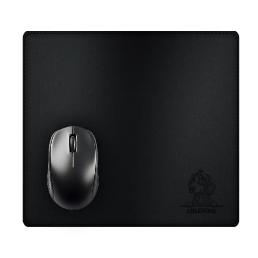 MousePad DeskPad Preto Gamer 25X20 Impermeável Sintético Com Porta Copos Para Escritório