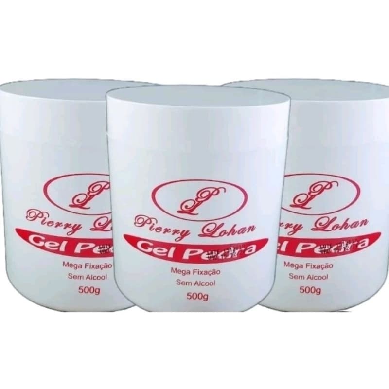 Gel Para Cabelo Pierry Lohan Pedra 500g Kit 3 unidades.