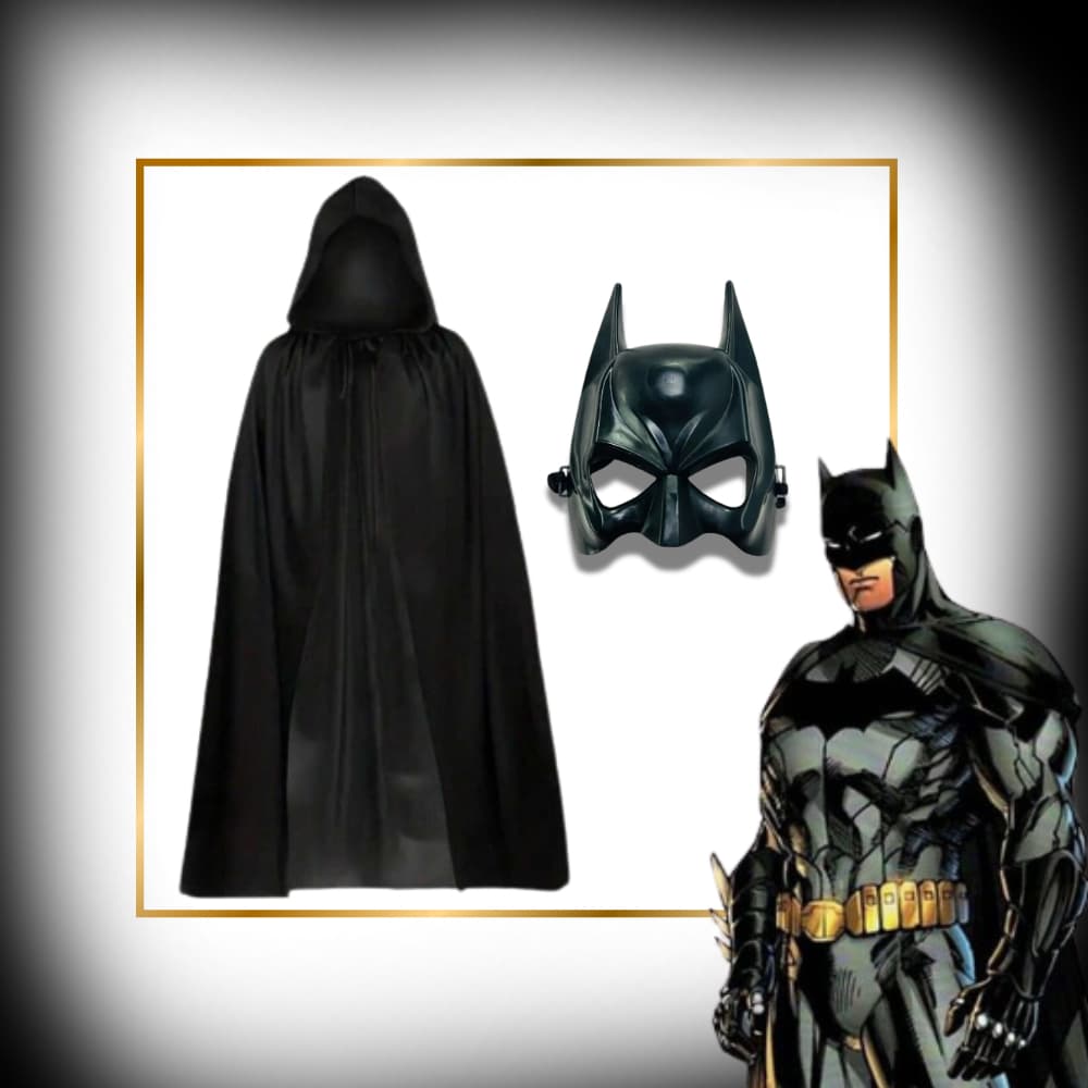 Fantasia do Batman Herói Infantil Adulto Masculino Máscara Cosplay Festa Acessórios