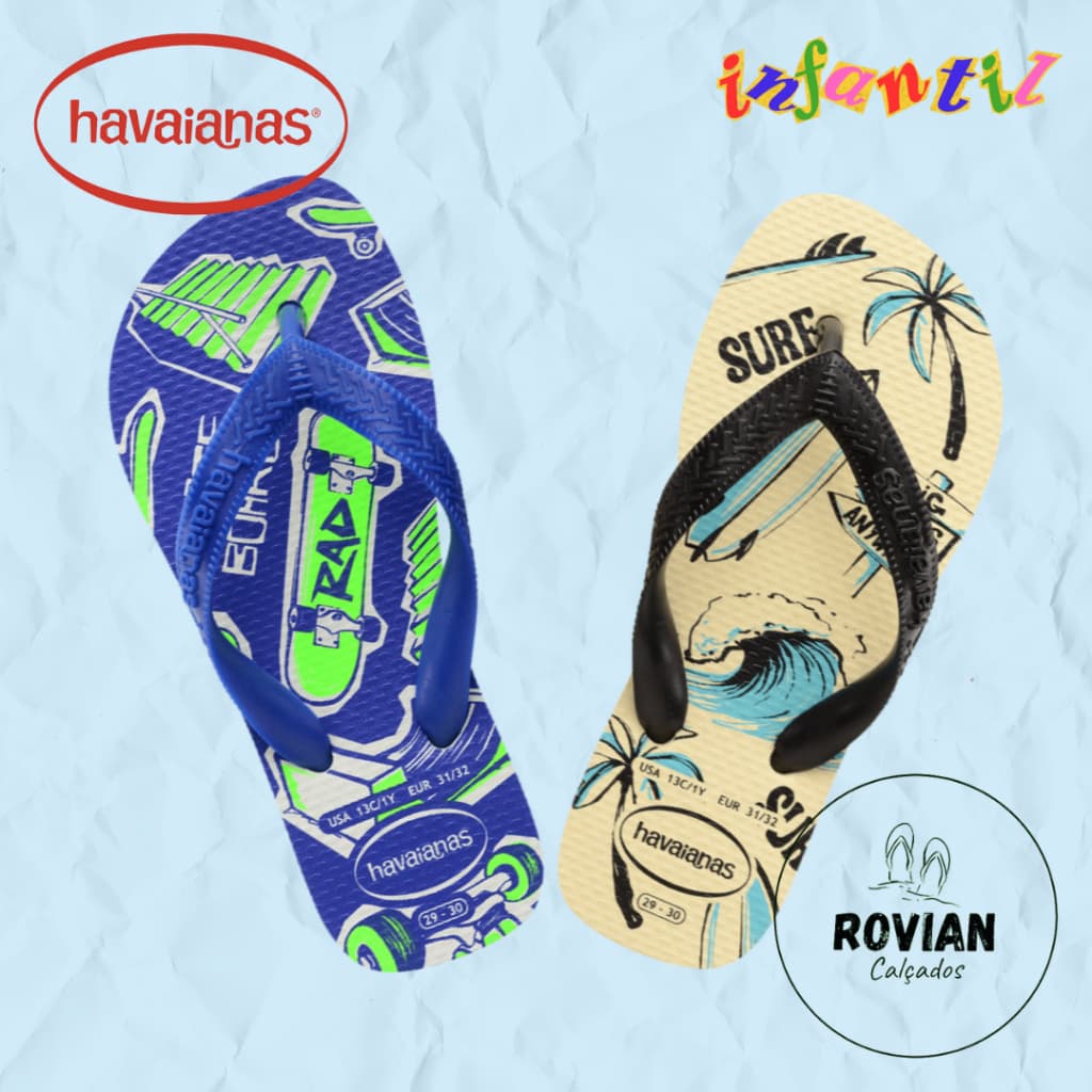 Chinelo Sandália Havaianas Kids Athletic Infantil (original)