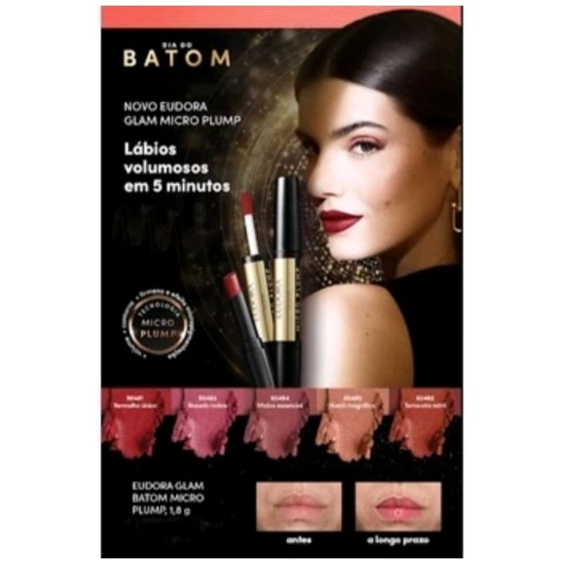 Batom Duo  Glam Micro Plump 1,8g