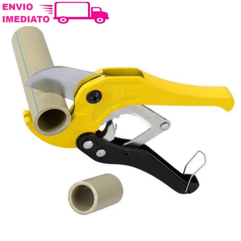 Alicate Cortador Cano de PVC até 42mm para Corte de Tubos e Canos Hidráulicos com Trava de Segurança