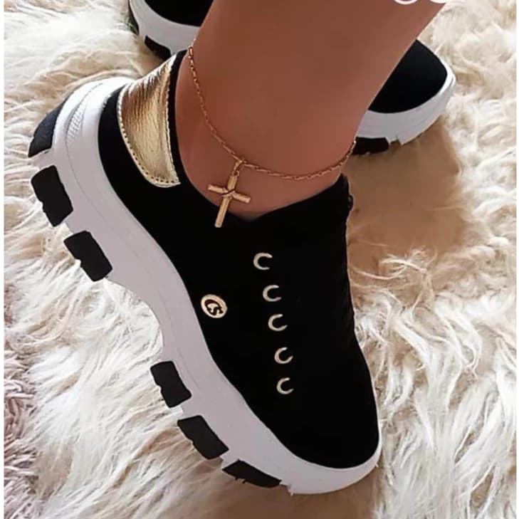Tênis Casual Feminino Plataforma Confortável Envio Imediato