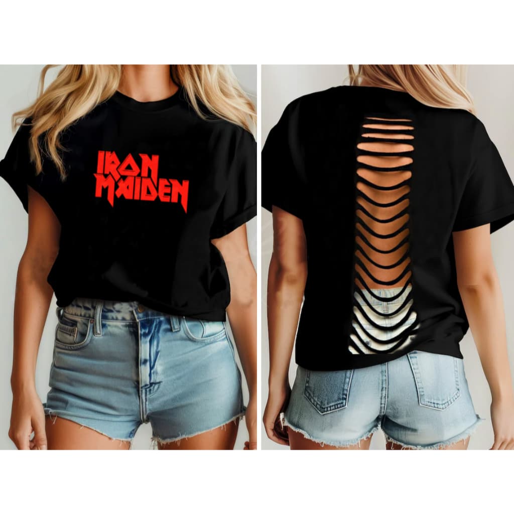 Camiseta Feminina Iron Maiden 100% Algodão