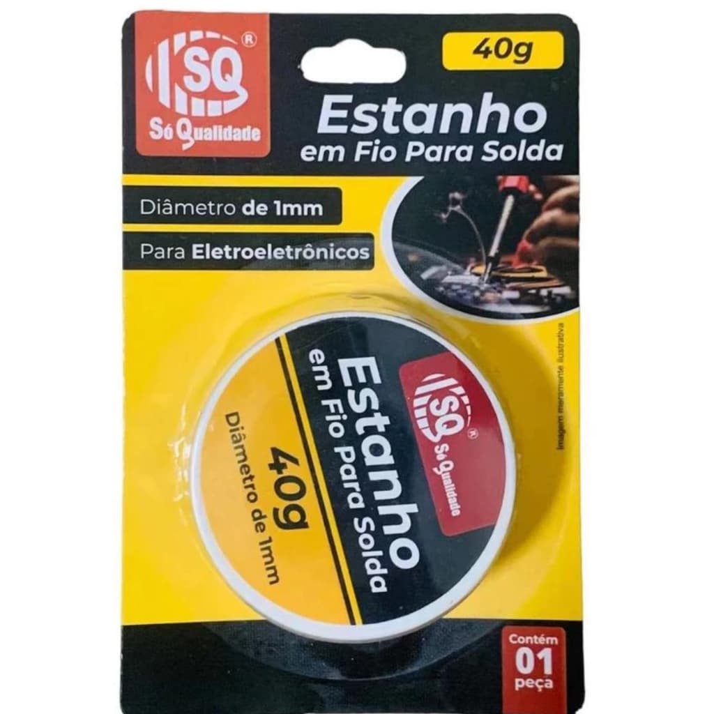 ROLO DE ESTANHO PARA SOLDA EM FIO 40G PARA FERRO