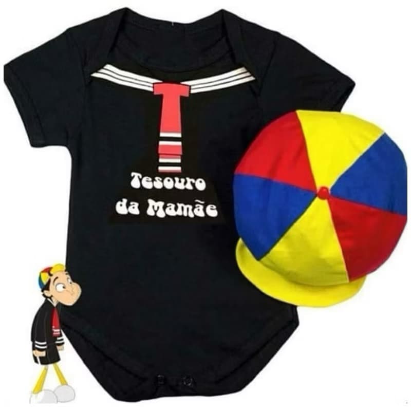 Body Tematico Bebe Kiko Turma do Chaves / Fantasia  Personagem Mesversario