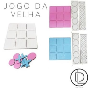 Kit 210 Tabuleiros Jogo da Velha 10cm / Tabuleiro em MDF para Lembrancinhas de Festa