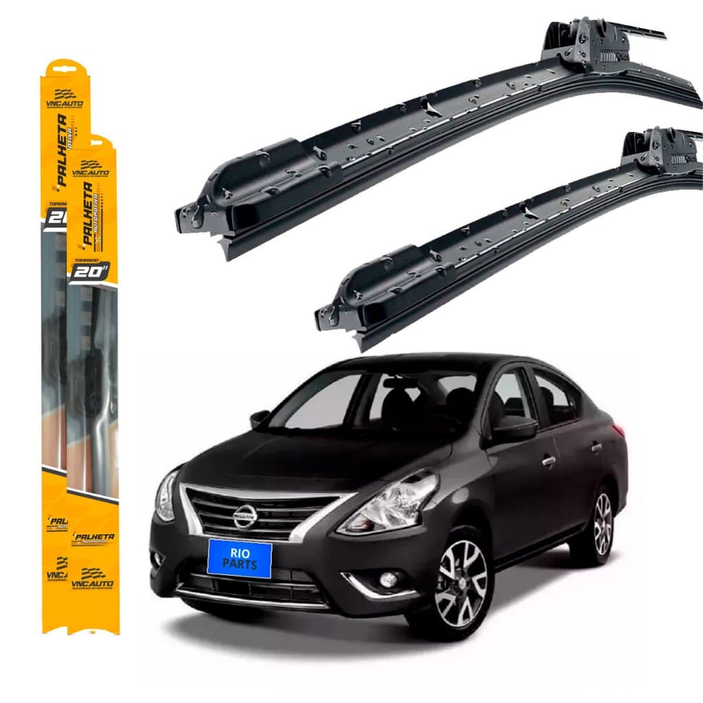 Par Palhetas Limpador De Parabrisa Dianteiro Para Nissan Versa 2012 Até 2022