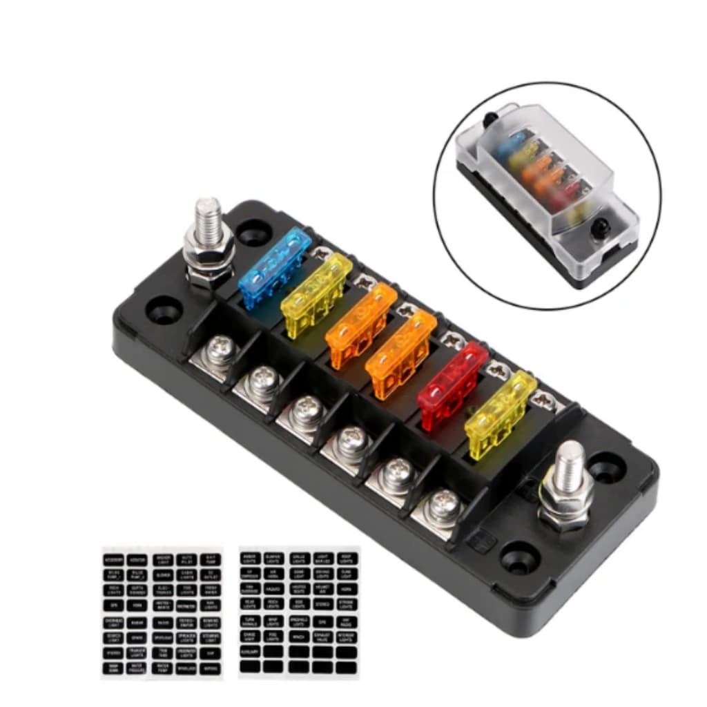 Caixa 6 Vias Porta Fusível Automotivo Universal Motorhome