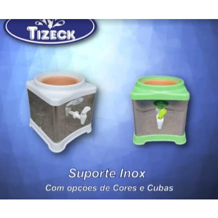Suporte P/ Galão Reservatorio Filtrador De Água Inox Cuba De Barro