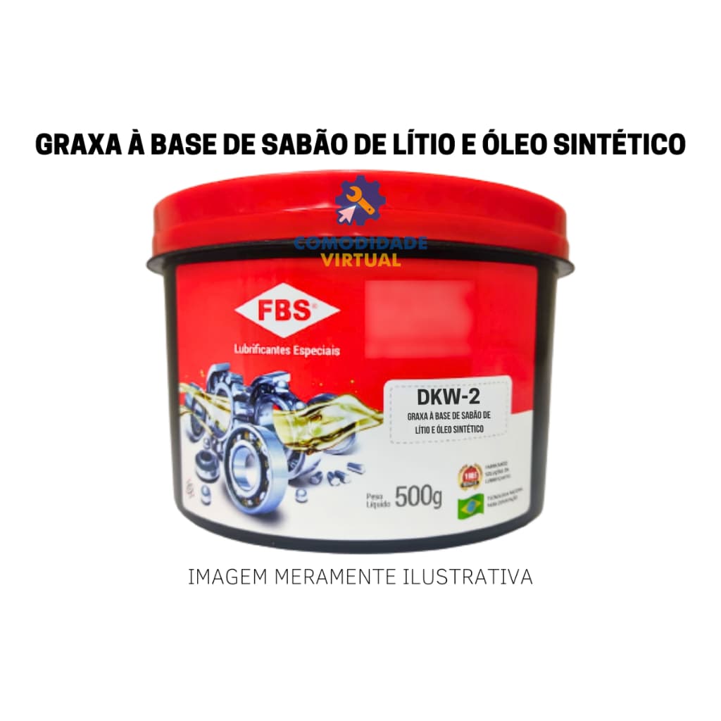 Graxa à Base de Sabão de Lítio e Óleo Sintético - DKW-2 500g