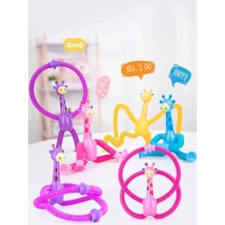 Kit com 4 Girafas Pop Tubo Led Com Ventosa